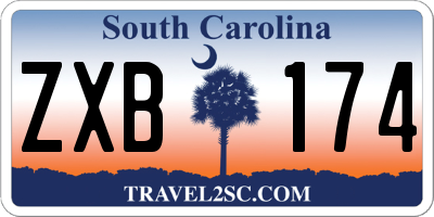 SC license plate ZXB174