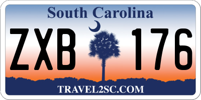 SC license plate ZXB176