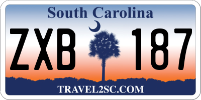 SC license plate ZXB187