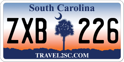 SC license plate ZXB226