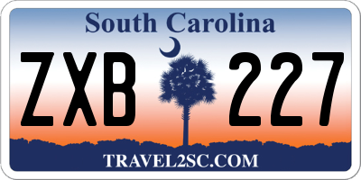 SC license plate ZXB227