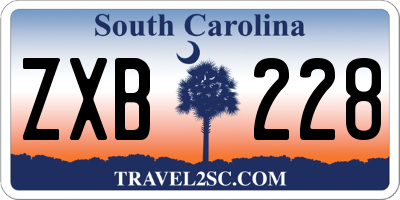 SC license plate ZXB228