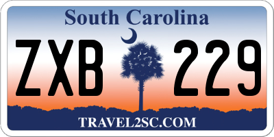 SC license plate ZXB229