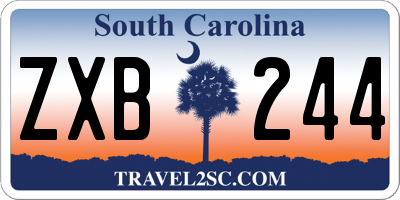 SC license plate ZXB244