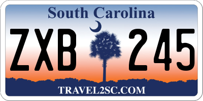 SC license plate ZXB245