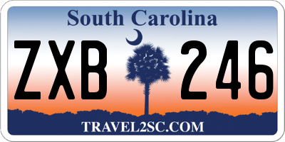 SC license plate ZXB246