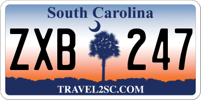 SC license plate ZXB247