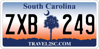 SC license plate ZXB249
