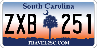 SC license plate ZXB251