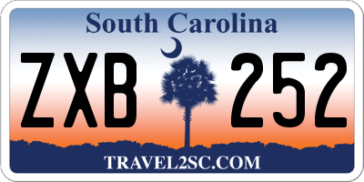 SC license plate ZXB252