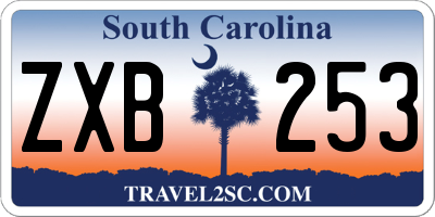 SC license plate ZXB253