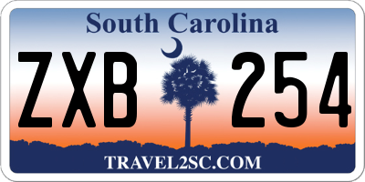 SC license plate ZXB254