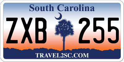 SC license plate ZXB255