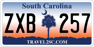 SC license plate ZXB257