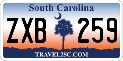 SC license plate ZXB259