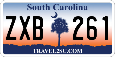 SC license plate ZXB261