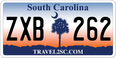 SC license plate ZXB262