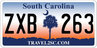 SC license plate ZXB263