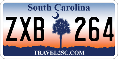 SC license plate ZXB264