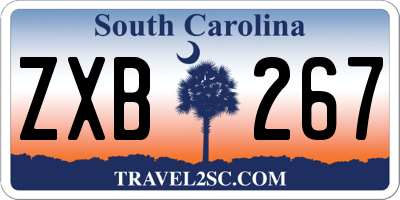 SC license plate ZXB267