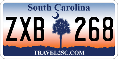 SC license plate ZXB268