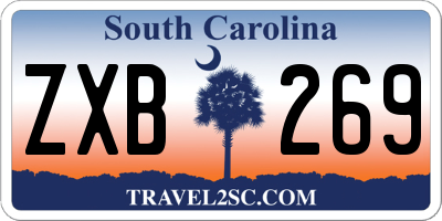 SC license plate ZXB269