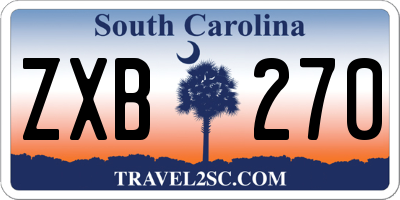 SC license plate ZXB270