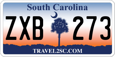 SC license plate ZXB273