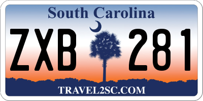 SC license plate ZXB281