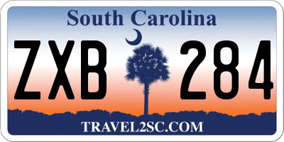 SC license plate ZXB284