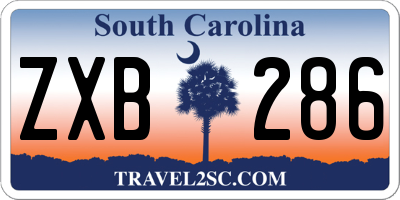 SC license plate ZXB286