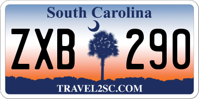 SC license plate ZXB290