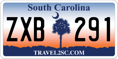 SC license plate ZXB291