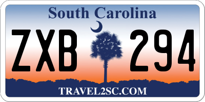 SC license plate ZXB294