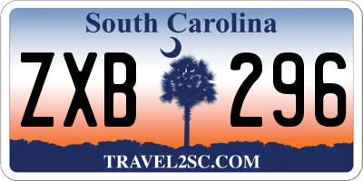 SC license plate ZXB296
