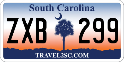 SC license plate ZXB299