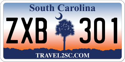 SC license plate ZXB301