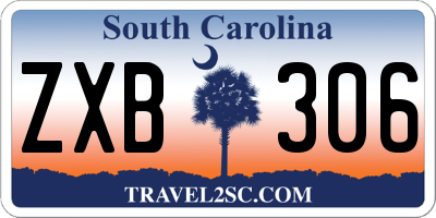 SC license plate ZXB306