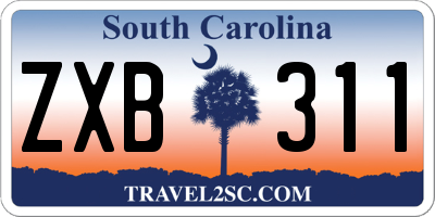 SC license plate ZXB311