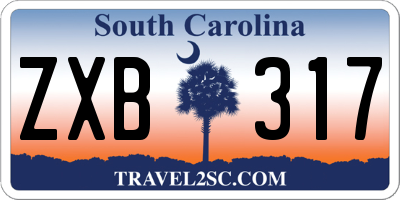 SC license plate ZXB317