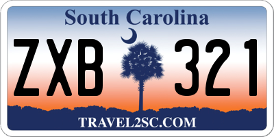 SC license plate ZXB321