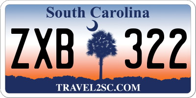 SC license plate ZXB322