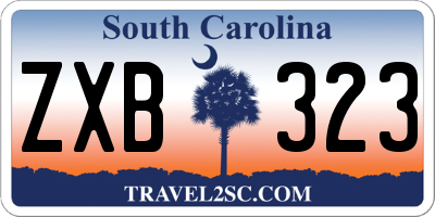 SC license plate ZXB323