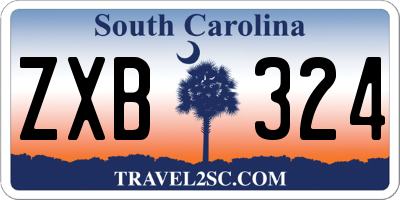 SC license plate ZXB324