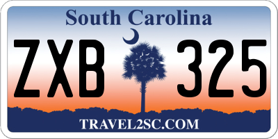 SC license plate ZXB325