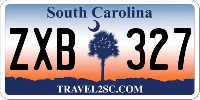 SC license plate ZXB327