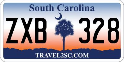 SC license plate ZXB328