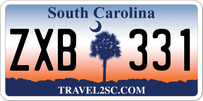 SC license plate ZXB331