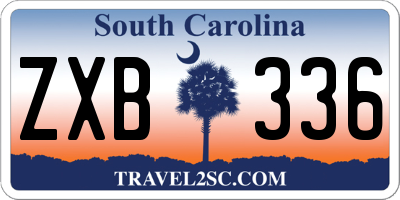 SC license plate ZXB336