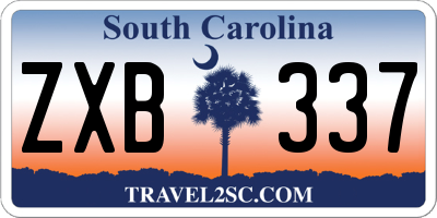 SC license plate ZXB337